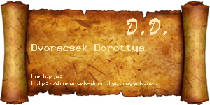Dvoracsek Dorottya névjegykártya